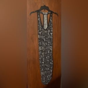 Athleta Razorback Tank Dress Ember Black/Gray Ruched Sides Size Medium